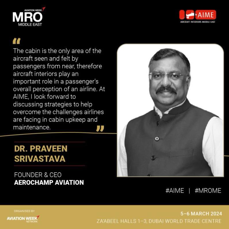 Dr. Praveen Srivastava moderated 2 panel discussions and was an expert speaker at AIME-MROME 2024